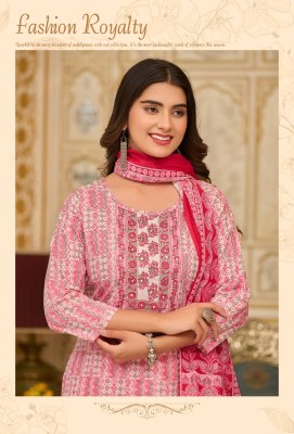 Rangrez by Rangmaya Cotton printed fancy kurti pant and dupatta catalogue at low rate  readymade suit catalogs