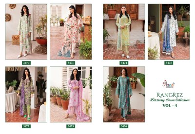 Rangrez by luxury lawn collection vol 04 pure cotton exclusive embroidered unstitched dress material catalogue salwar kameez catalogs