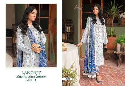 Rangrez by luxury lawn collection vol 04 pure cotton exclusive embroidered unstitched dress material catalogue salwar kameez catalogs