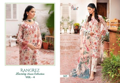 Rangrez by luxury lawn collection vol 04 pure cotton exclusive embroidered unstitched dress material catalogue salwar kameez catalogs