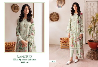 Rangrez by luxury lawn collection vol 04 pure cotton exclusive embroidered unstitched dress material catalogue salwar kameez catalogs