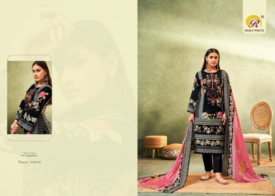 Rashi prints by Naysa vol 22 pure cambric cotton with print and embroidered neck unstitched suit material at catalogue salwar kameez catalogs