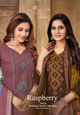 Raspberry Vol 16 by Balaji premium cotton printed dress material catalogue at affordable rate Balaji cotton 