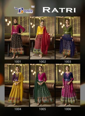 Ratri by Bonie Thread work choli with fancy lehenga and dupatta catalogue at affordable rate lehenga choli catalogs