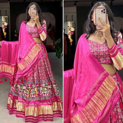 Ravishing gaji silk lehenga choli to vibrant your look at wedding and navratri sarees