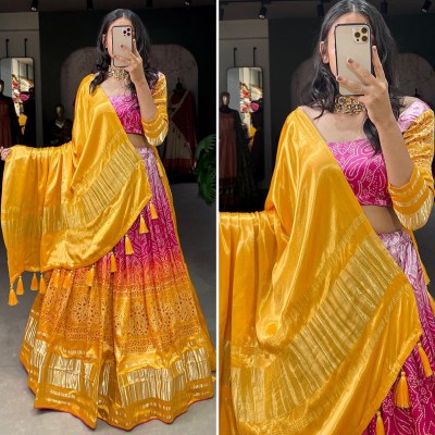 Ravishing gaji silk lehenga choli to vibrant your look at wedding and navratri sarees