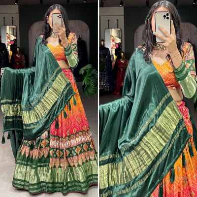 Ravishing gaji silk lehenga choli to vibrant your look at wedding and navratri sarees