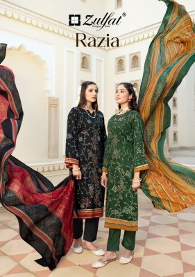 Razia by Zulfat pure cotton exclusive designer foil printed dress material catalogue at amaviexpo Zulfat 