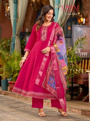 Resham by Ossm Viscose roman silk fancy anarkali suit catalogue at amaviexpo readymade suit catalogs