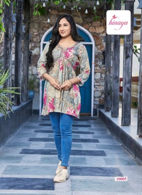 Resham vol 10 by Hinaya Reyon printed fancy tunic catalogue at affordable rate western wear catalogs