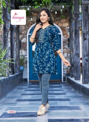 Resham vol 10 by Hinaya Reyon printed fancy tunic catalogue at affordable rate western wear catalogs