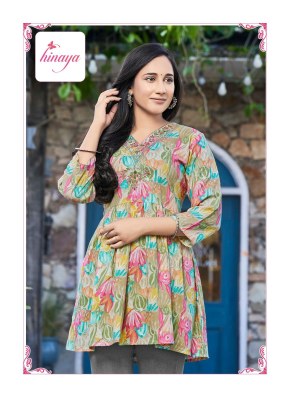 Resham vol 10 by Hinaya Reyon printed fancy tunic catalogue at affordable rate western wear catalogs