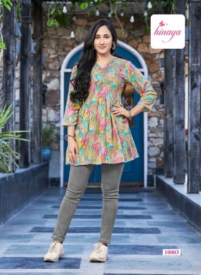 Resham vol 10 by Hinaya Reyon printed fancy tunic catalogue at affordable rate western wear catalogs