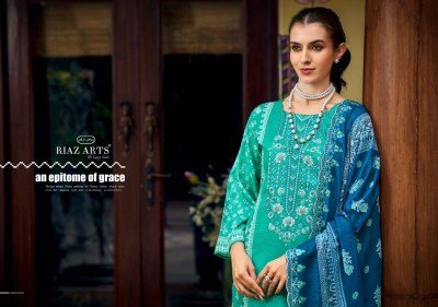 Riaz Arts Bin Saeed Vol 11 Designer Pure Cotton Embroidered Suits Wholesale Digital Print Collection dress material catalogs
