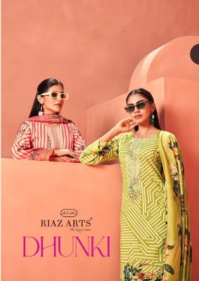 Riaz Arts by Dhunki pure cambric lawn Karachi dress material catalogue at low rate  Riaz Arts