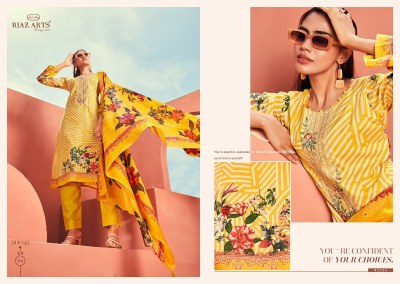 Riaz Arts by Dhunki pure cambric lawn Karachi dress material catalogue at low rate  salwar kameez catalogs