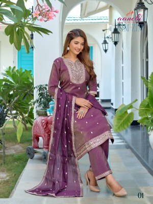 Rim Zim by Aanchi Roman Simmer Embroidered Fancy Top Bottom with dupatta collection at affordable rate readymade suit catalogs