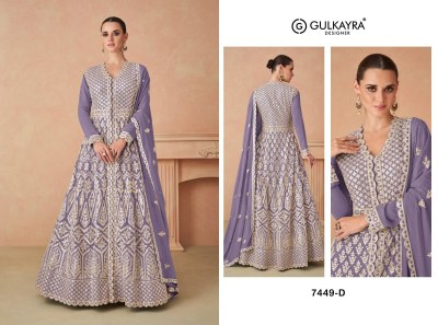 Rimsha by Gulkayra Designer real georgette embroidered gown skirt with dupatta catalogue gown catalogs