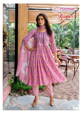 Rithika by Poonam Heavy capsule foil printed flared readymade suit catalogue at affordable rate  readymade suit catalogs