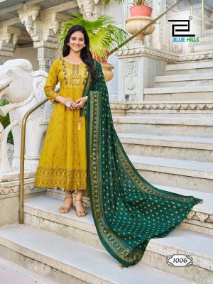 Ritu Special vol 1 by Blue Hills Heavy Chanderi Foil printed Readymade suit catalogue at affordable rate  readymade suit catalogs