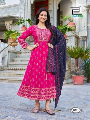 Ritu Special vol 1 by Blue Hills Heavy Chanderi Foil printed Readymade suit catalogue at affordable rate  readymade suit catalogs