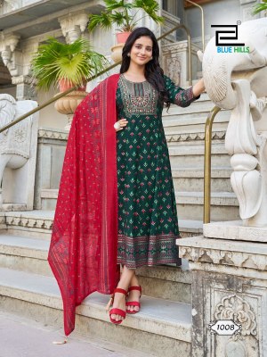 Ritu Special vol 1 by Blue Hills Heavy Chanderi Foil printed Readymade suit catalogue at affordable rate  readymade suit catalogs