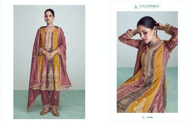 Riwaaz nx by Aashirwad premium silk embroidered readymade suit catalogue at amaviexpo readymade suit catalogs