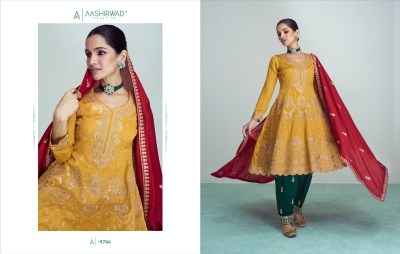 Riwaaz nx by Aashirwad premium silk embroidered readymade suit catalogue at amaviexpo readymade suit catalogs