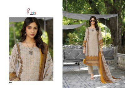 Riwayat Lawn Emb Collection 2025 Pure Lawn Cotton Top And Semi Lawn Bottom with Mal Mal Cotton Dupatta readymade suit catalogs
