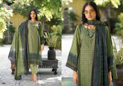 Riwayat Lawn Emb Collection 2025 Pure Lawn Cotton Top And Semi Lawn Bottom with Mal Mal Cotton Dupatta readymade suit catalogs