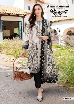 Riwayat vol 7 by Gull Ahmed lawn cotton unstitched suit catalogue at low rate salwar kameez catalogs