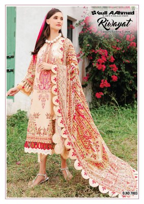 Riwayat vol 7 by Gull Ahmed lawn cotton unstitched suit catalogue at low rate salwar kameez catalogs