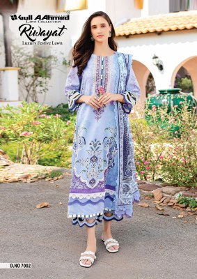 Riwayat vol 7 by Gull Ahmed lawn cotton unstitched suit catalogue at low rate salwar kameez catalogs