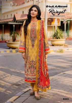 Riwayat vol 8 by Gull aahmed pure lawn cotton unstitched dress material catalogue salwar kameez catalogs