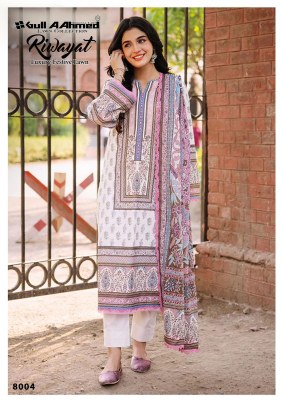 Riwayat vol 8 by Gull aahmed pure lawn cotton unstitched dress material catalogue salwar kameez catalogs