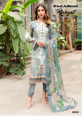 Riwayat vol 8 by Gull aahmed pure lawn cotton unstitched dress material catalogue salwar kameez catalogs