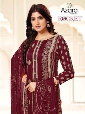 Rocket by Azara pure jam cotton designer dress material catalogue at affordable rate Azara