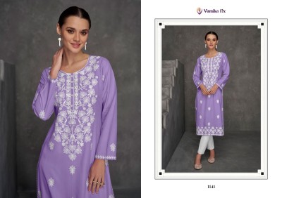 Rooh vol 7 by Vamika Nx pure reyon lakhnavi work kurti catalogue at low rate kurtis catalogs