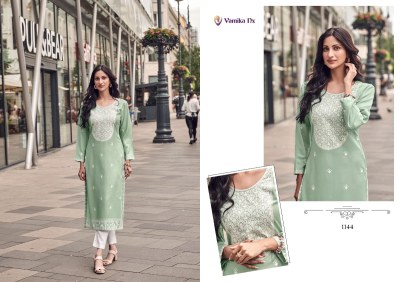 Rooh vol 8 by Vamika nx Pure reyon Lakhnavi Stitch Kurti catalogue at affordable rate kurtis catalogs