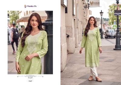 Rooh vol 8 by Vamika nx Pure reyon Lakhnavi Stitch Kurti catalogue at affordable rate kurtis catalogs