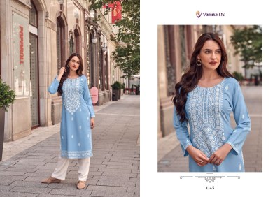 Rooh vol 8 by Vamika nx Pure reyon Lakhnavi Stitch Kurti catalogue at affordable rate kurtis catalogs