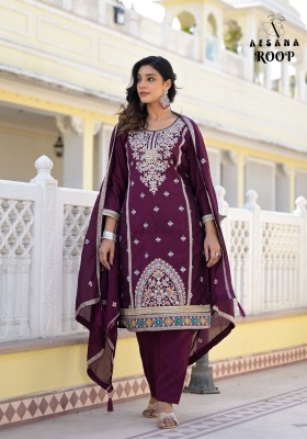 Roop by Afsana vichitra embroidered designer readymade suit catalogue at affordable rate readymade suit catalogs