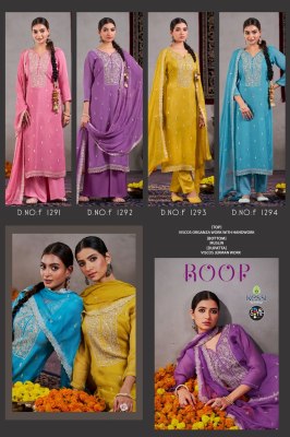 Roop by Fourdots Designer Organza Work Hand work unstitched salwar suit collection dress material catalogs