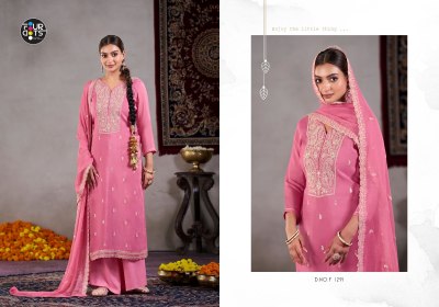 Roop by Fourdots Designer Organza Work Hand work unstitched salwar suit collection dress material catalogs