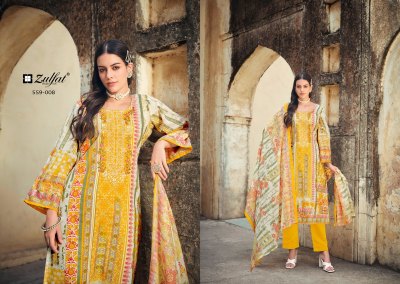 Rozeen by Zulfat Pure Cotton Designer unstitched dress material catalogue at low rate salwar kameez catalogs