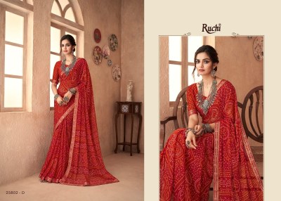 Ruchi saree presents simaya vol 18 Special Bandhani printed saree Collection sarees catalogs