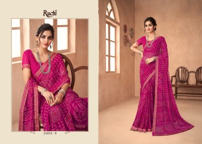 Ruchi saree presents simaya vol 18 Special Bandhani printed saree Collection sarees catalogs