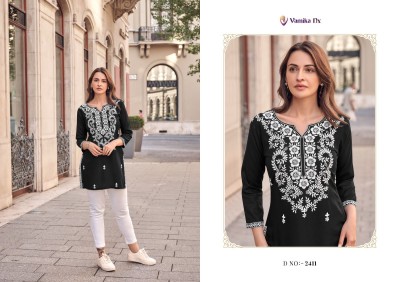 Ruhana vol 2 by Vamika heavy reyon neck embroidered short western wear top catalogue at amaviexpo western wear catalogs