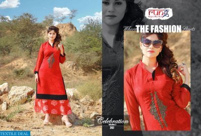 Rung Celebration Vol 2 Readymade Tunics Collection 9 Fancy Fabric Pieces Premium Ethnic Tunics Bulk Wholesale kurtis catalogs