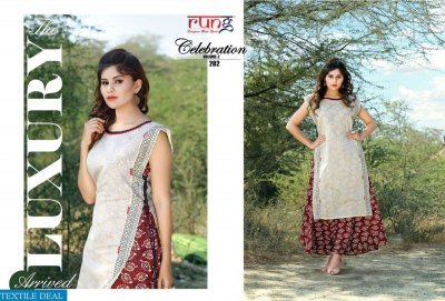 Rung Celebration Vol 2 Readymade Tunics Collection 9 Fancy Fabric Pieces Premium Ethnic Tunics Bulk Wholesale kurtis catalogs